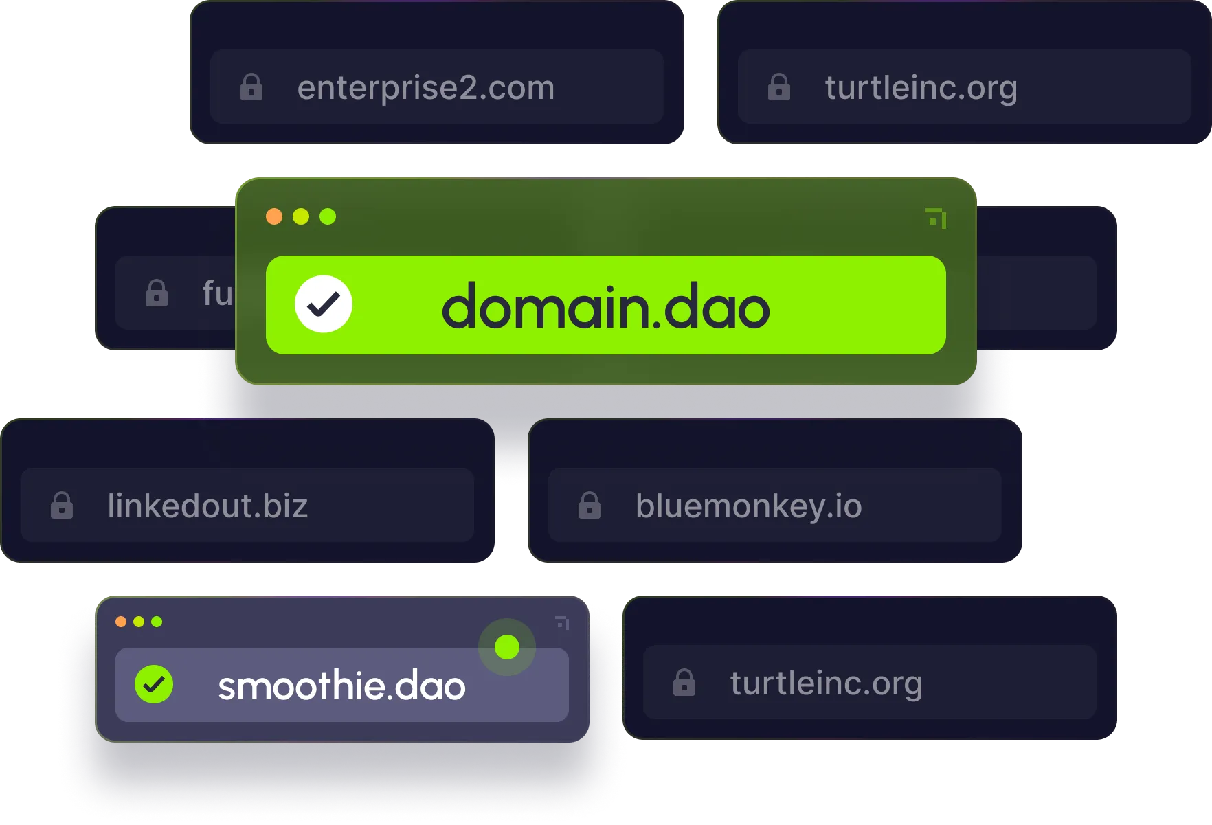 .dao domain standing out between other domains